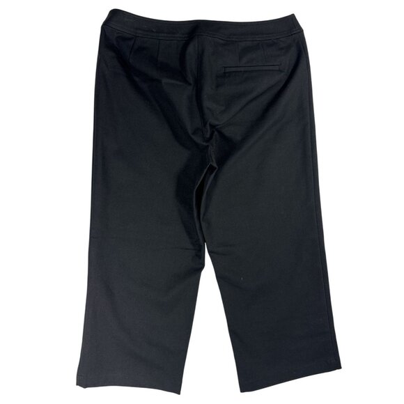 Chicos Black Tailored Cropped Dress Pants Size 0.5 Womens Cotton/Polyester Blend - Picture 3 of 4